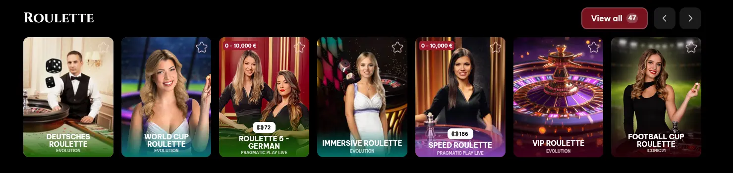Živá ruleta Spinogambino Casino s krupiérem v HD přenosu